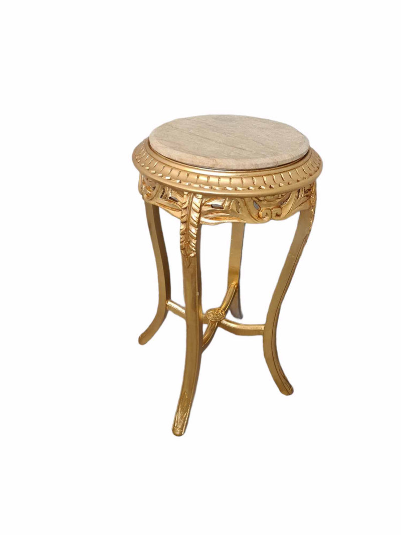 Round French table with marble top
