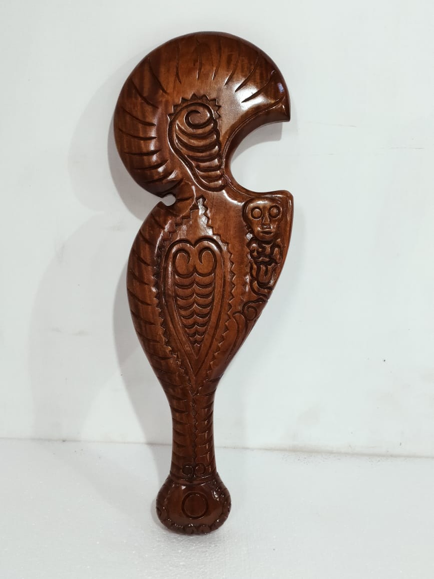 Maketu wood carved Maori Patu