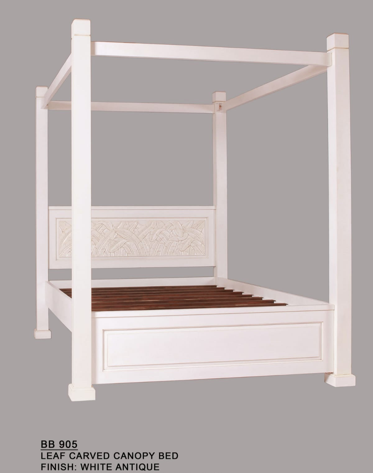 MARA LEAF CARVED POSTER BED