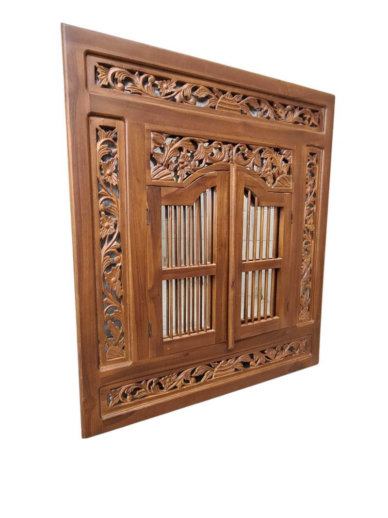 RONO CARVED WINDOW MIRROR