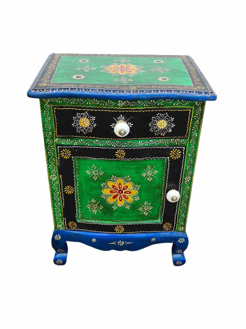 Indian Hand Painted Nightstand