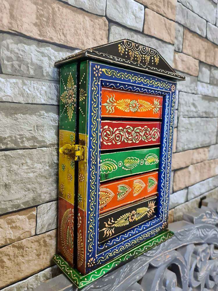 Indian Hand painted Key Cabinet