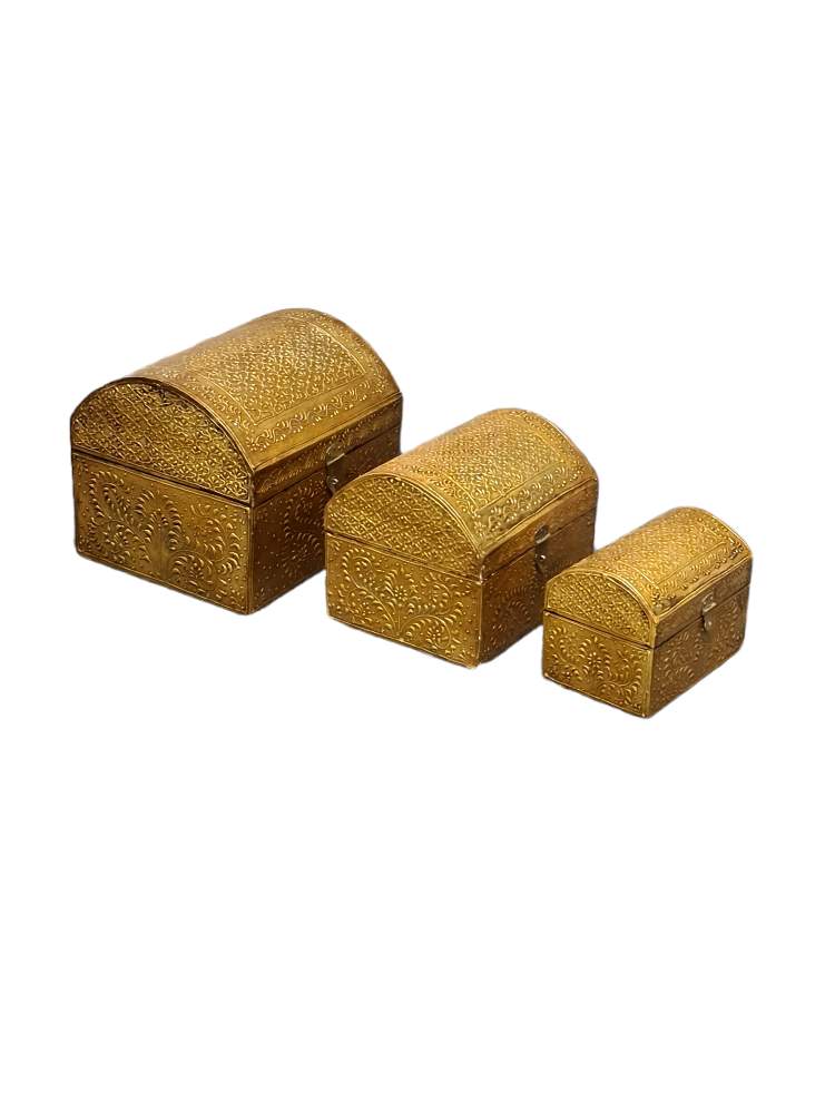 Madhya Indian set of 3 Jewellery boxes