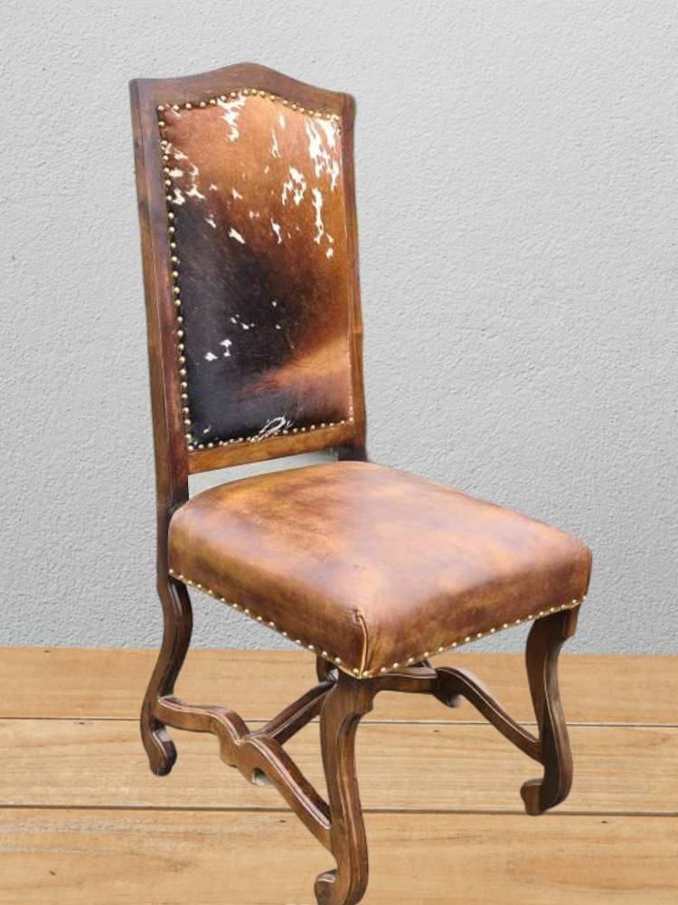 6 × Regency Leather & Hide Dining Chairs