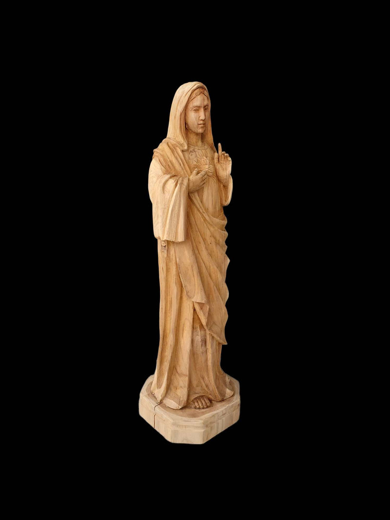 WOODEN MARY STATUE
