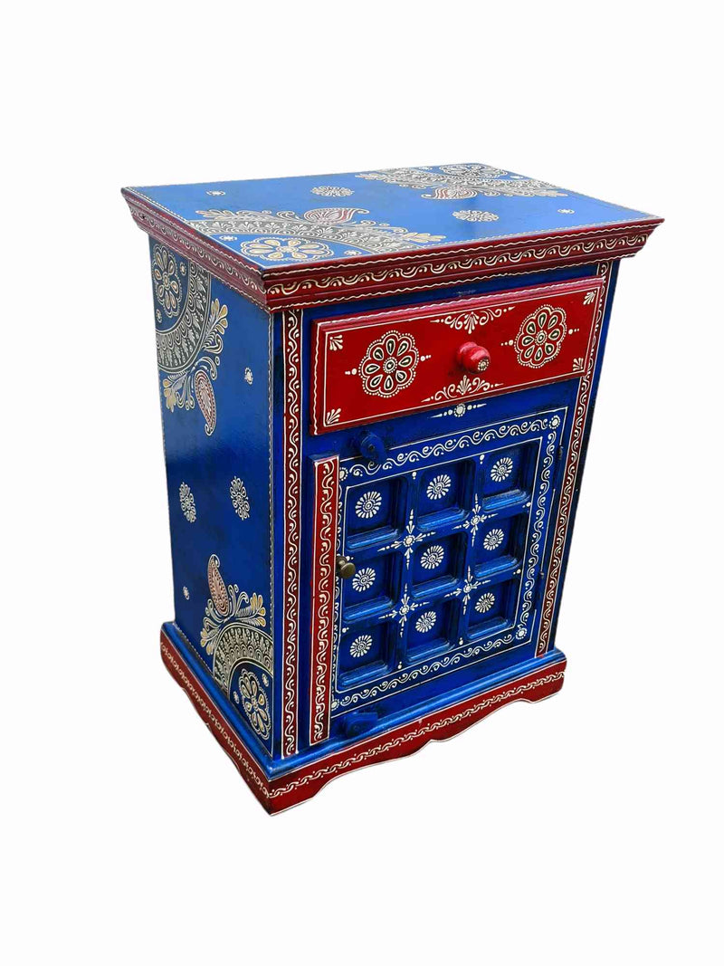 Painted Indian Nightstand