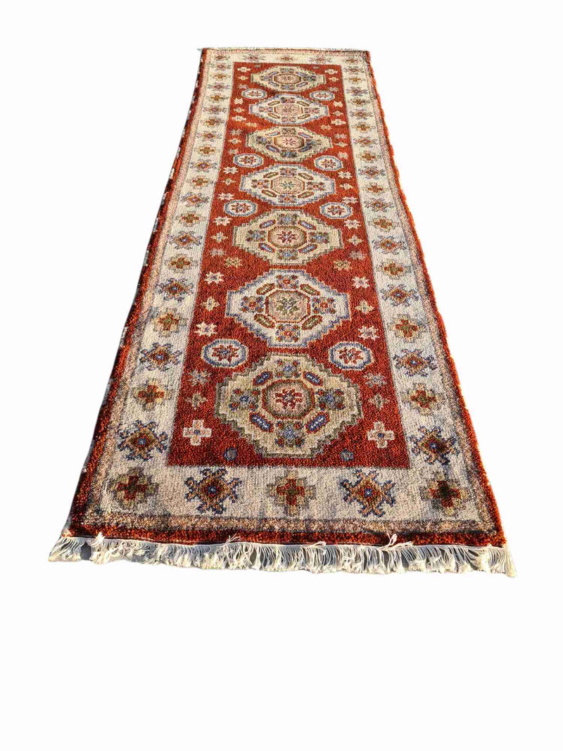 Hand Knotted Wool Hall Runner No 44