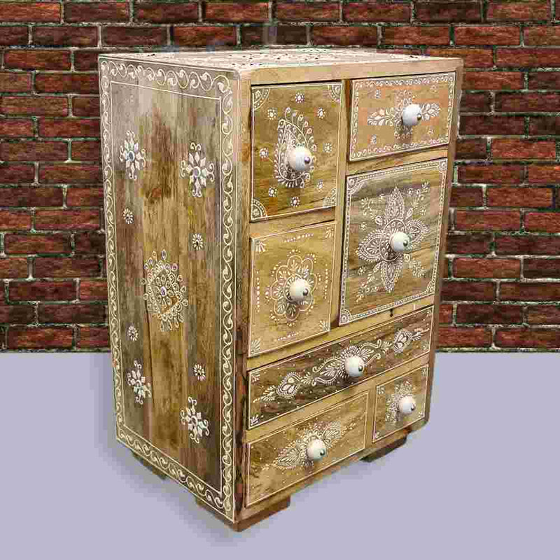 Rama Indian Chest of 7 Drawers
