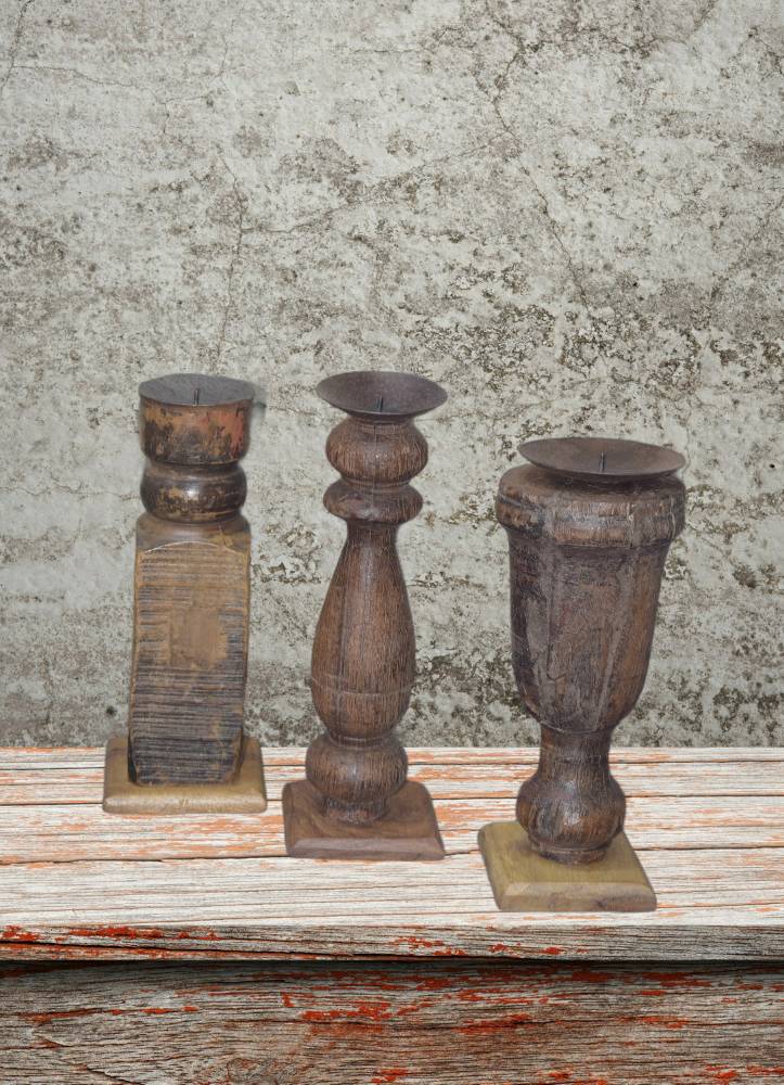 Rustic indian Candle holders