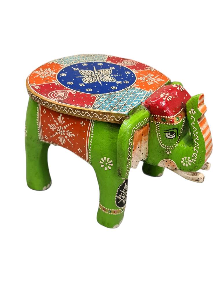 Indian Wooden Elephant stand Small