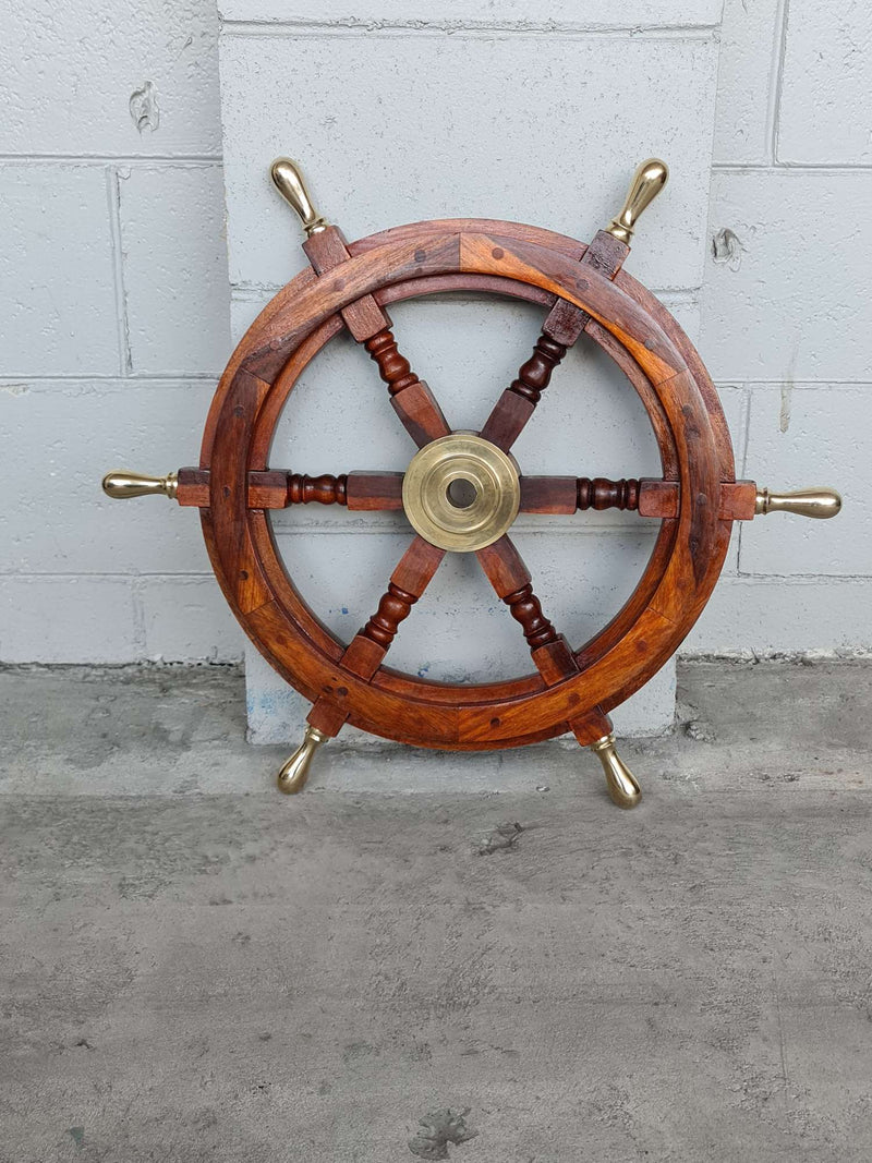 Captain Henry Rosewood & Brass Ship wheel