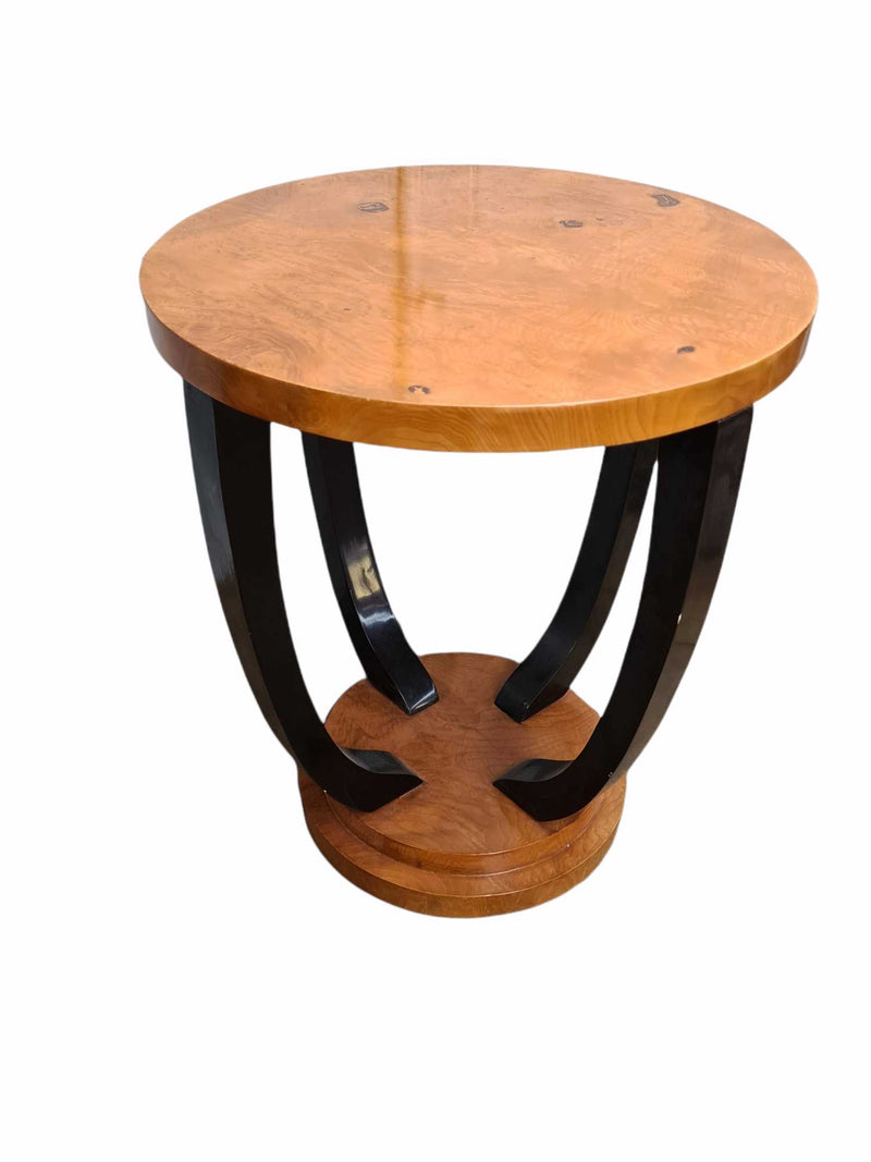 Andre Art Deco Burr Walnut Lamp Table
