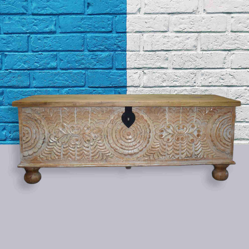 INDORE CARVED INDIAN TRUNK