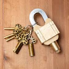Large Indian 5 keys Brass padlock