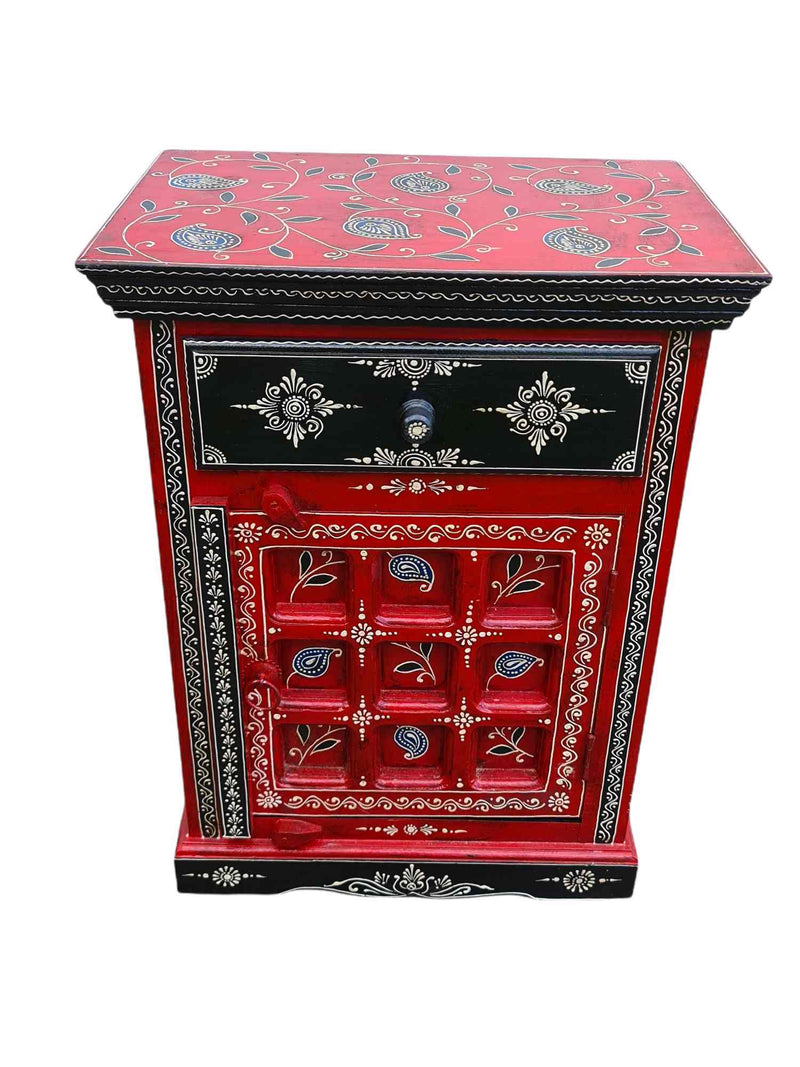 Painted Indian Nightstand