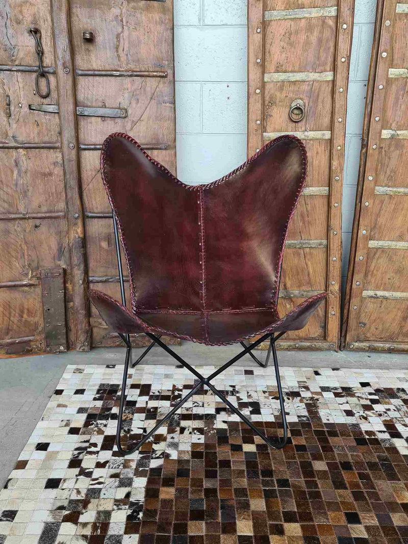 MARILYN LEATHER BUTTERFLY CHAIR
