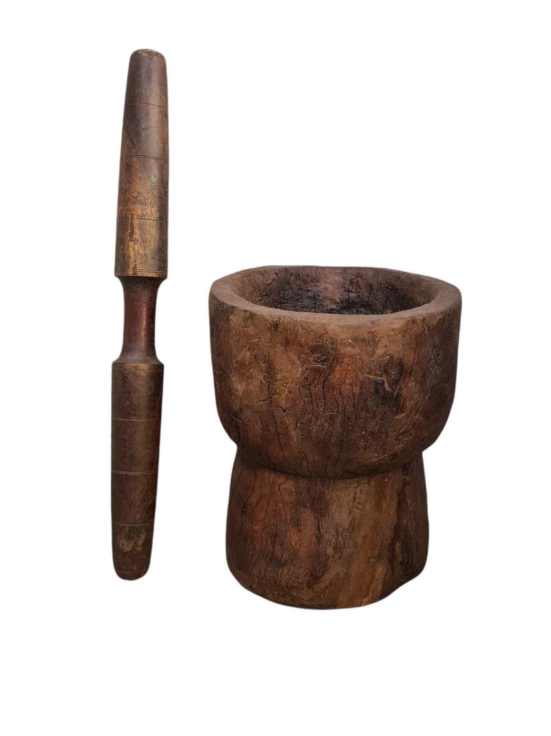Apothecary Wooden Pestle Mortar