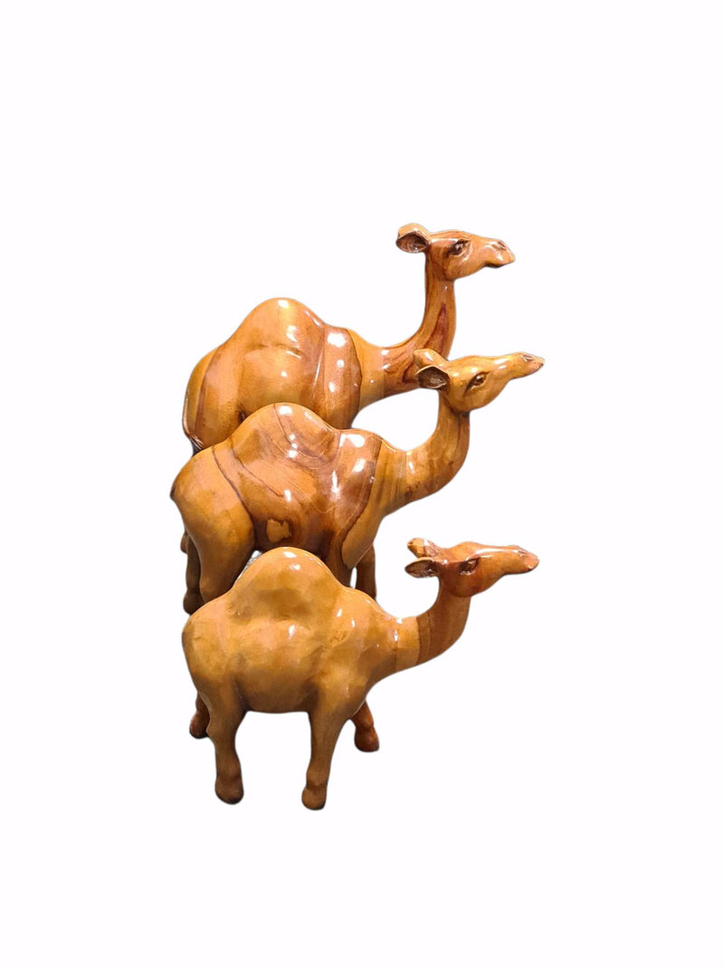 Set of 3 Wood Carved Animals